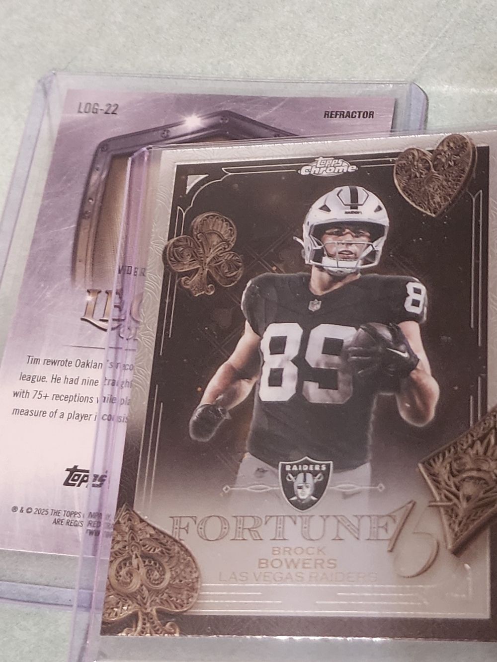 Topps Fortune/Legend Football Card Bowers And Brown